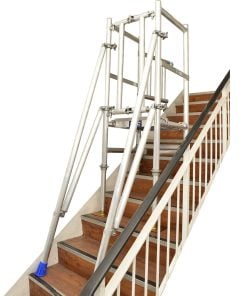 Stairwell Tower Hire (Stairway / Stair Tower) 14 No-slip adjustable footplates secure the base of the tower, and with a platform length of 1800mm.