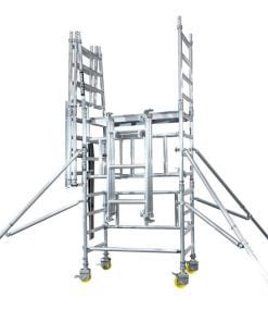 Miniscaff Solo Tower 12 One-Man Operation: Simple assembly and transportation for single-person use. Compact Dimensions: Fits through standard doorways for added convenience. Integrated Trolley Storage: Easy to transport components without hassle. Low-Level Access: Perfect for small-scale tasks in commercial and domestic environments. Industrial-Grade Build: Meets safety standards for professional use.